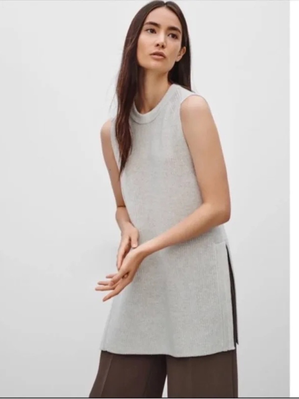 Aritzia Wilfred Palmier Sweater Tank Tunic Oversized